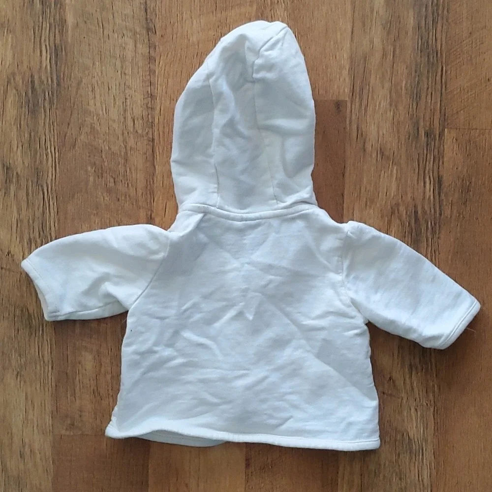 Disney Bambi Girls Embroidered White Zip Up Coat‎ 0-3M. NWOT